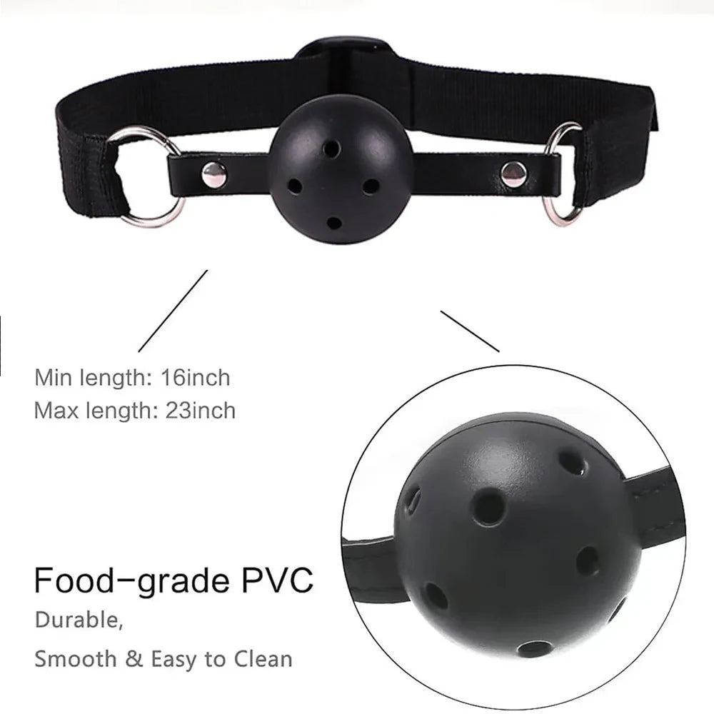 BDSM Bondage Kits PU Leather Restraint Set Handcuffs Collar Masks Silicone Mouth Plug Sex Toys for Women Couples SM Adult Games