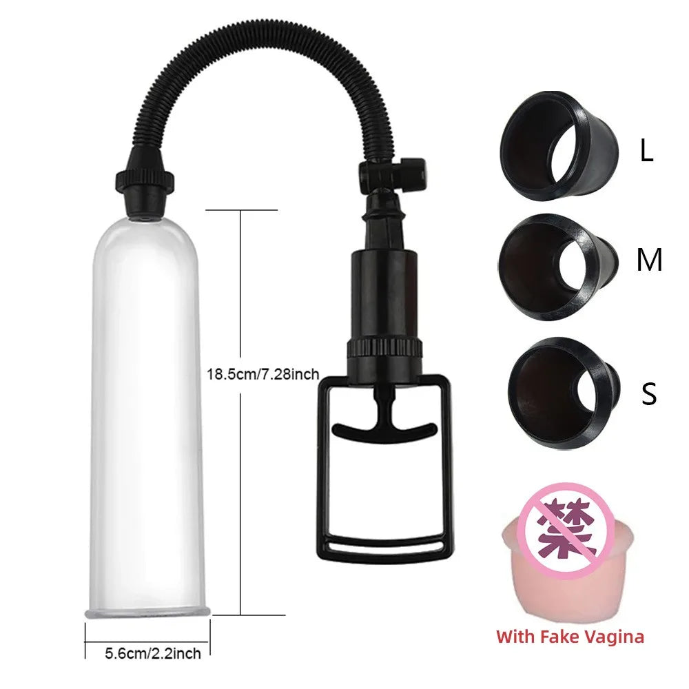 Male Penis Pump Penis Enlargement Vacuum Dick Extender Sex Toy for Man Cock Increase Length Enlarger Erotic Adult Sexy Products