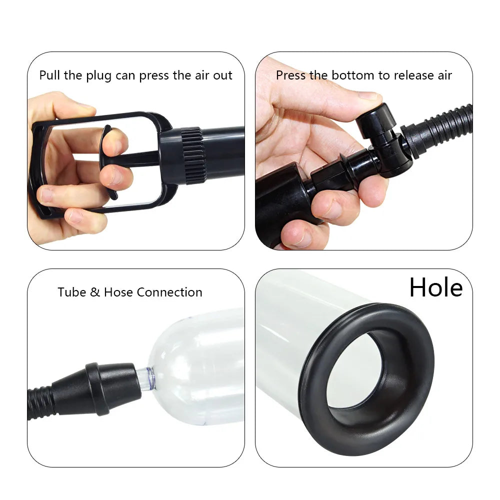 Male Penis Pump Penis Enlargement Vacuum Dick Extender Sex Toy for Man Cock Increase Length Enlarger Erotic Adult Sexy Products