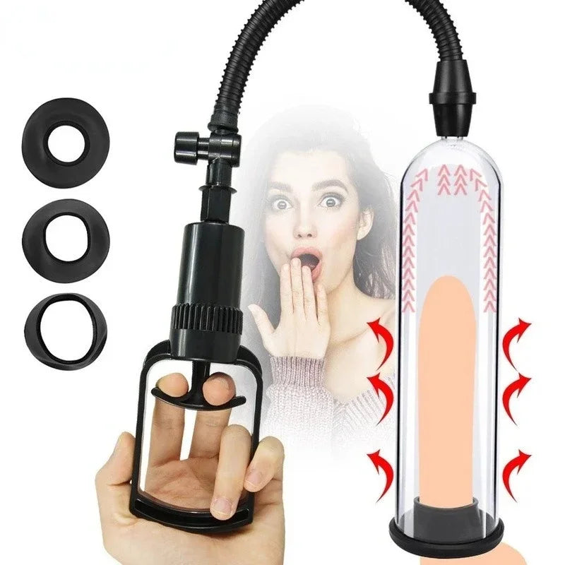 Male Penis Pump Penis Enlargement Vacuum Dick Extender Sex Toy for Man Cock Increase Length Enlarger Erotic Adult Sexy Products