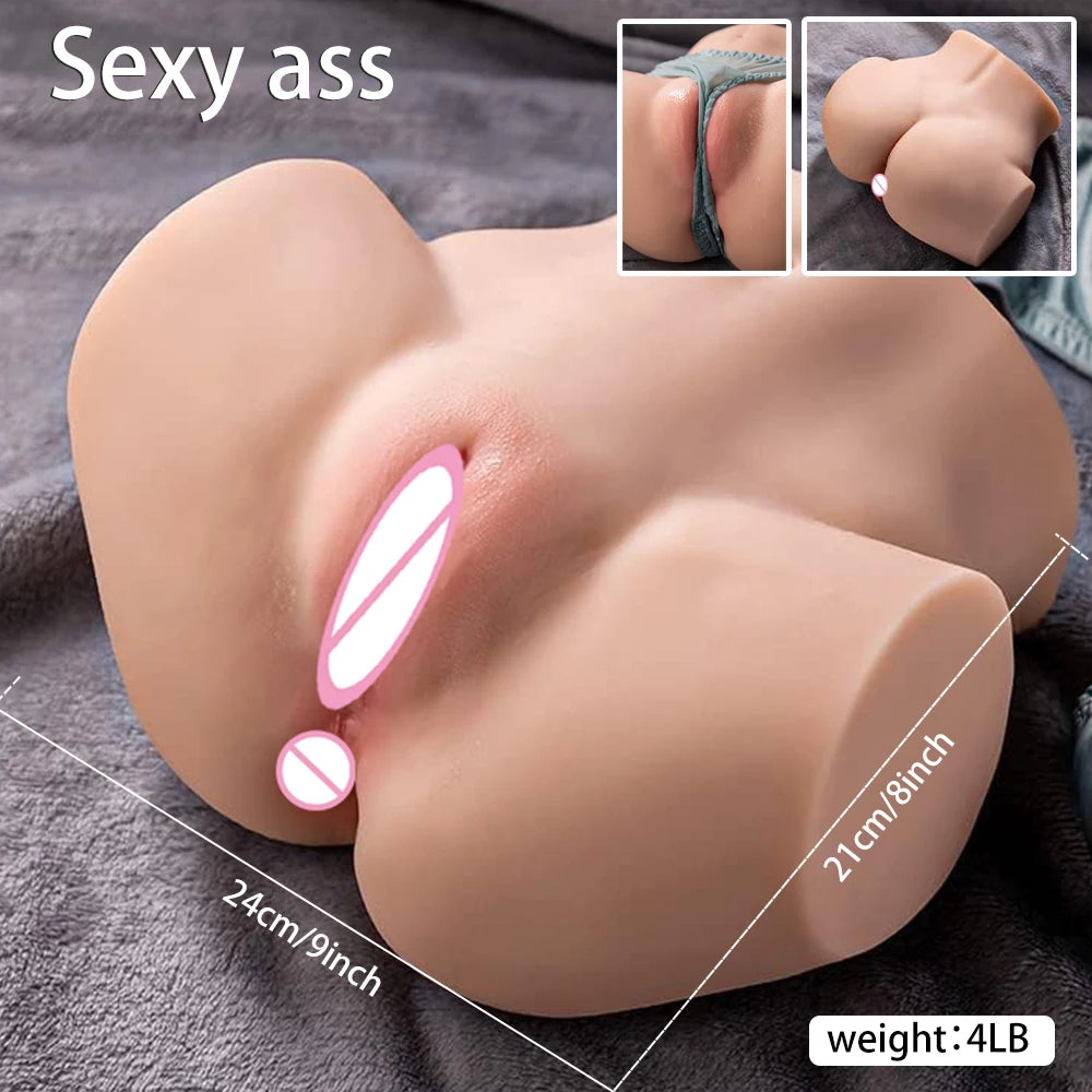 Real Vagina Sexy Butt Double Channel 3D Big Ass Sex Dolls for Adults 18 Masturbation Male Masturbator Adult Supplies Anus Pussy
