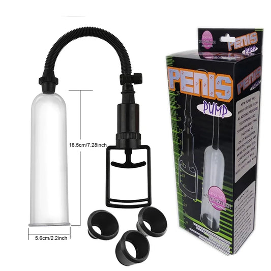Male Penis Pump Penis Enlargement Vacuum Dick Extender Sex Toy for Man Cock Increase Length Enlarger Erotic Adult Sexy Products
